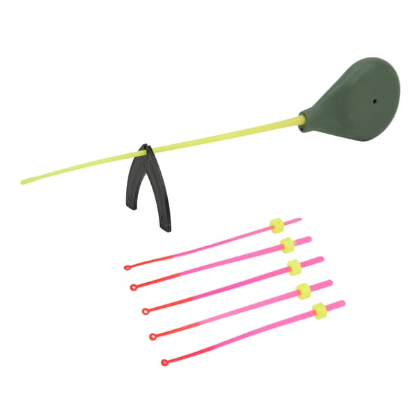 Mini isfiskestangsett med bærbar ABS-tupp for vinterfiske 12 cm