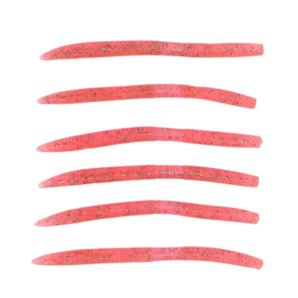 6 stk/sett kunstig orm agn myk PVC bitebestandig for fiske rosa 14 cm