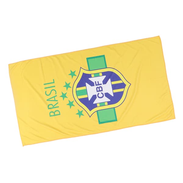 Badehåndklæde med landsholdsflag, 140x72cm, gave til fans.