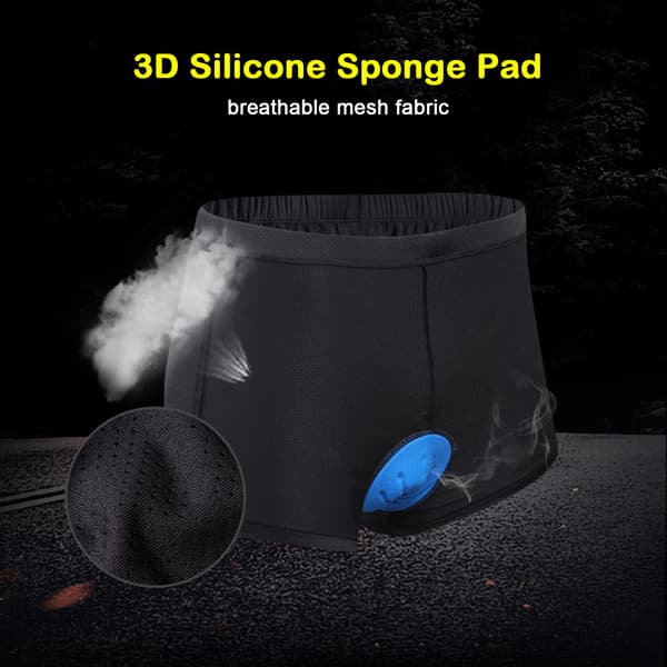 Unisex Cykelunderbukser med 3D-polstring, åndbare, hurtigtørrende, polyester-spandex