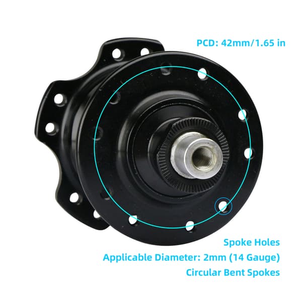 Bagnav til 5-gears cykel, aluminiumslegering, 95 mm, 20 huller, 2-lejer, 9-18T