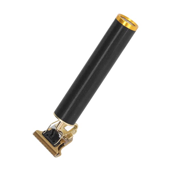 Professionel elektrisk hårklipper, USB genopladelig, bærbar, med 3 kamme og vaskbart blad, sort