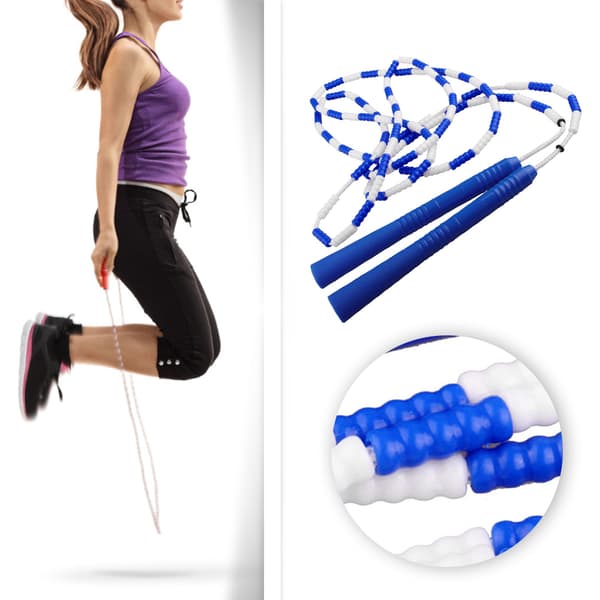 Justerbart hoppetau med PVC-perler for trening og barn - 280 cm