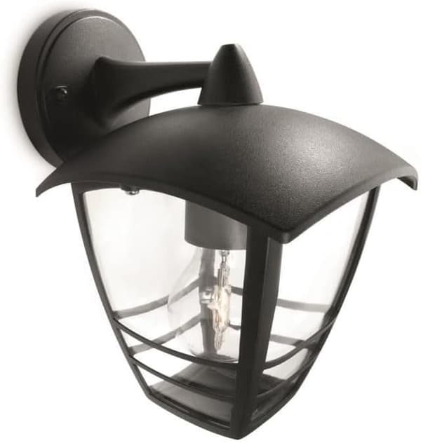 UDENDØRS VÆGLAMPE, SORT, 1 x 60W, 230V