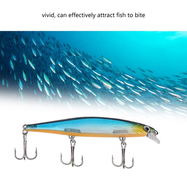 HENG JIA Tekoviehe Minnow 11CM koukulla, eloisat vieheet (A)