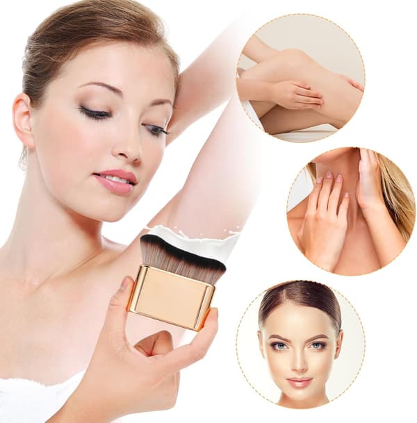 Makeup-pensel, selvbruner-pudderkvast, makeup-applikatorpensel, til krop og ben, tanning-pensel