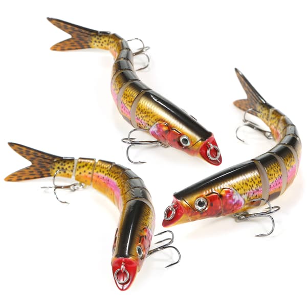 TARUOR 140 mm 8-segment sjunkande fiskedrag med trekrokar