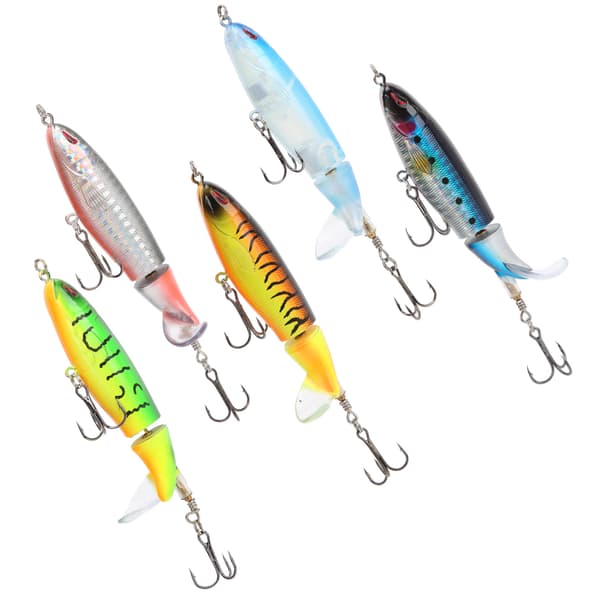 5 stk. kunstig fiskelokke blyant flydende 9 cm/13 g til floder, søer og hav med opbevaringsboks