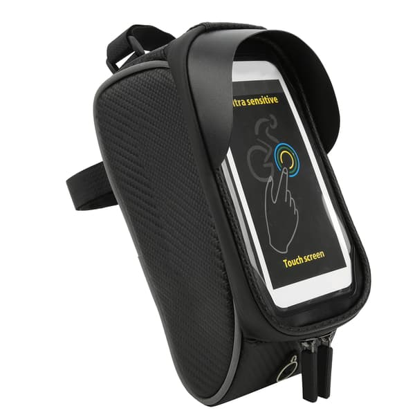 Vandtæt cykeltaske til frontmontering med touchskærm til mobiltelefoner under 6,6 tommer - Polyester 1,2L