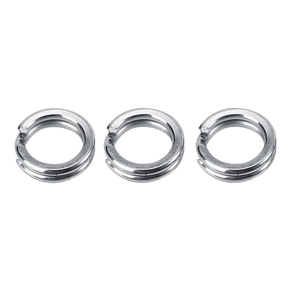 50 stk. Dobbelt Cirkel Separator Ring i Rustfrit Stål Fiskemadding Forbinder (9#)