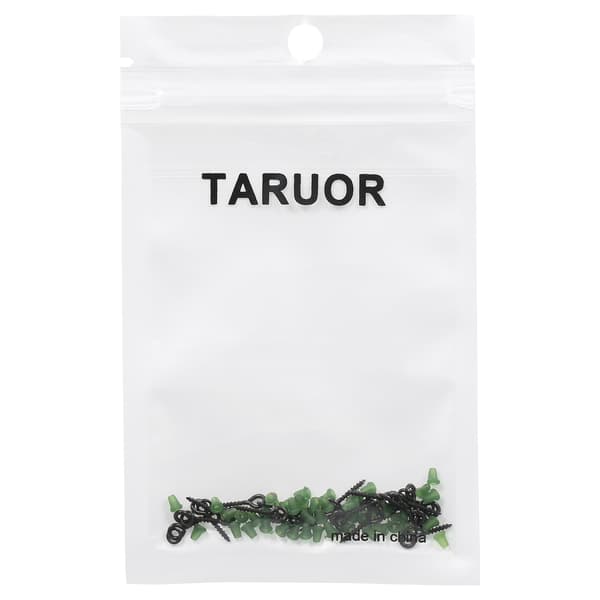 TARUOR 20 pannskruvar + 40 TPR-krokbromsar för karpfisketerminaltillbehör
