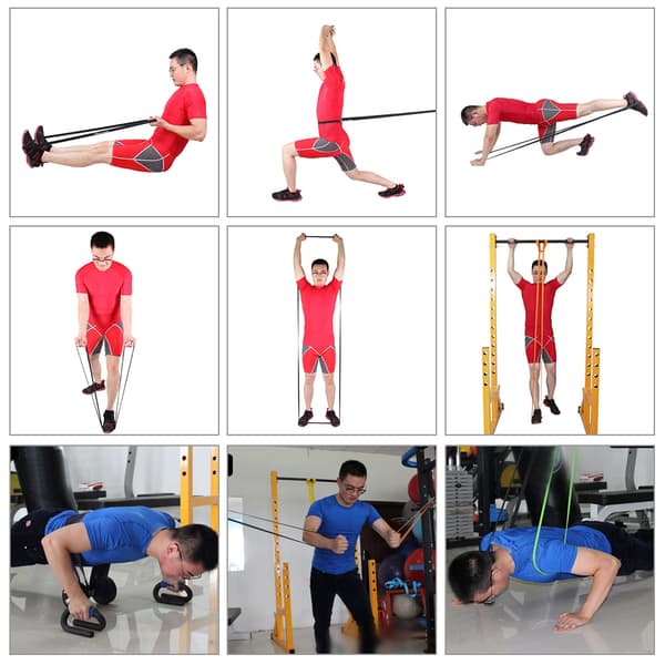 TOMSHOO 208 cm Loop Modstandsbånd til Pull-Ups, Vægttræning, Yoga og Fitness