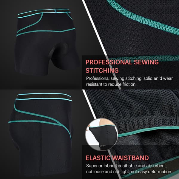 Sykkelshorts for menn med pustende 3D-polstring, lett for sykling