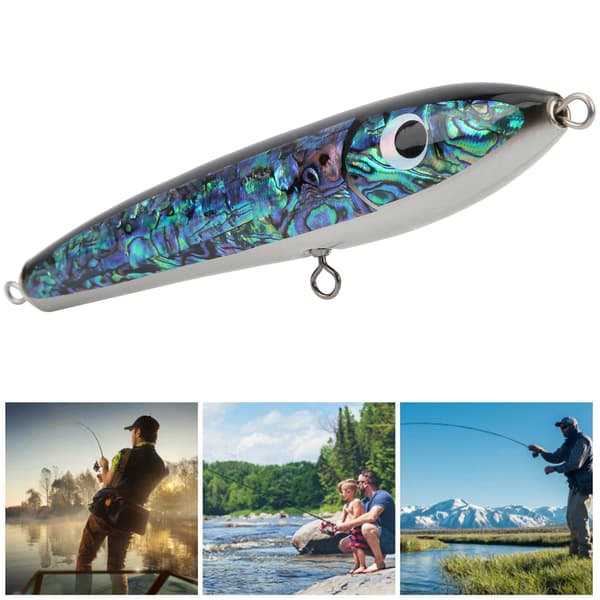 Abalone skall treagn til tunfisk, grouper, dorado, havfiske 23x3.5cm