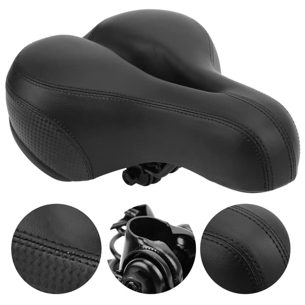 Bekväm mountainbikesadel i mikrofiberläder med ventilation och reflekterande design
