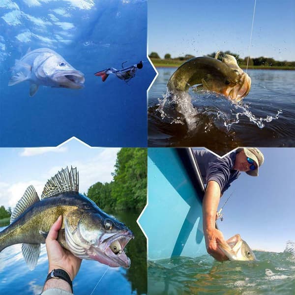 5 st 3D Segmenterat Simmande Konstgjort Fiskedrag med 6 Segment 100mm för Söt- och Saltvatten