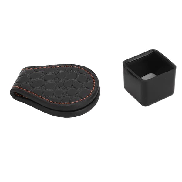 Magnetisk Billard Kridtholder Boks med Bælteclips, Aluminiumslegering, Bærbar, Sort
