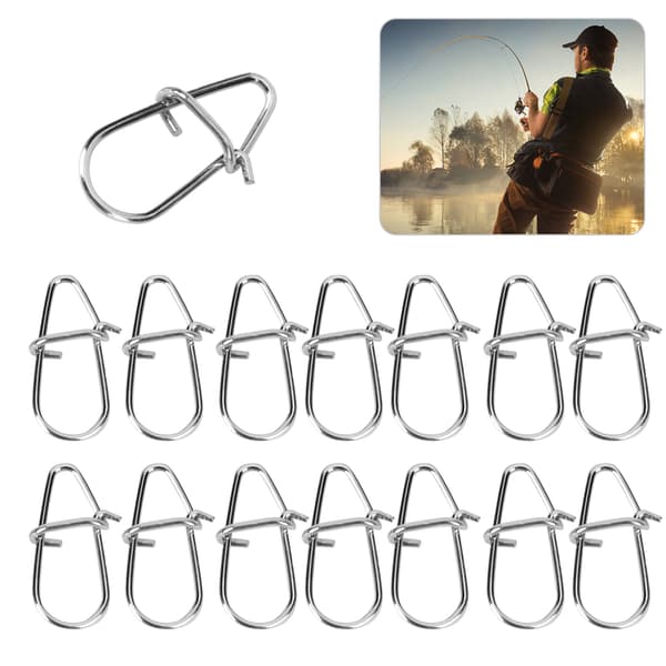 Fiskekontakt Pumpa Krok Ring Typ Solid Spänne Klämma Rostfritt Stål 7x14mm