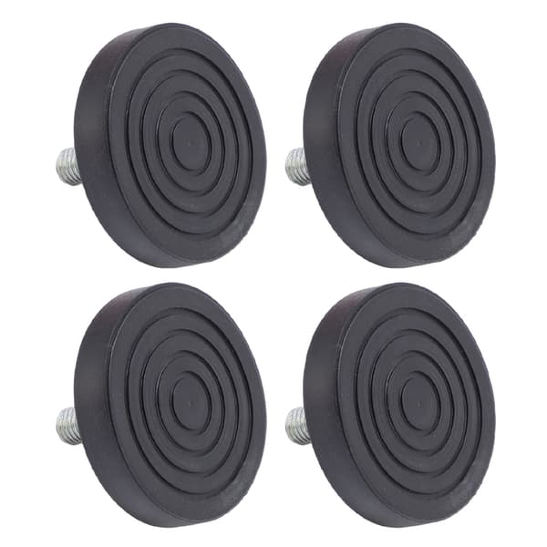 4 stk. justerbare gummifødder med M10 skrue til møbler, bord, stol, sofa, diameter 58 mm