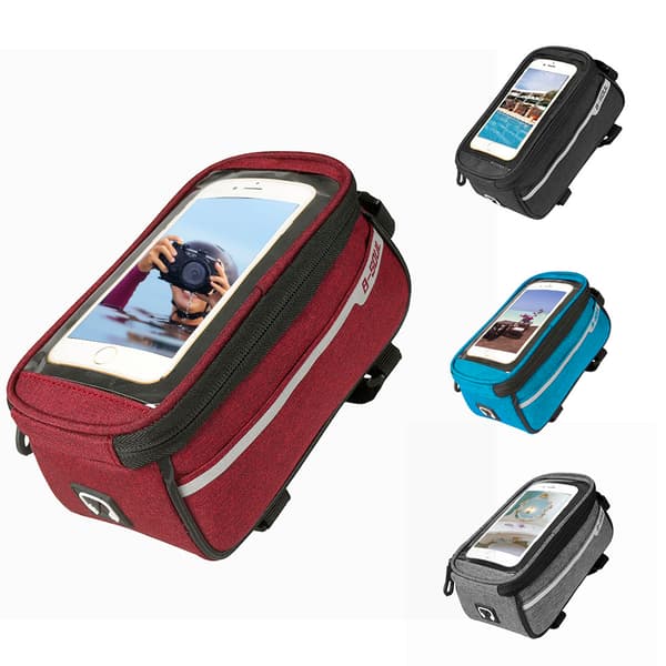 MTB Frontramme Mobiltelefon Taske med 6\" Touchscreen og Hovedtelefonstik