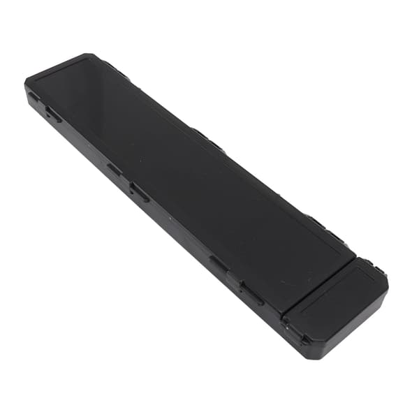 Karpfiskelåda med styv panel och 6 hårriggar, magnetisk förvaring, svart