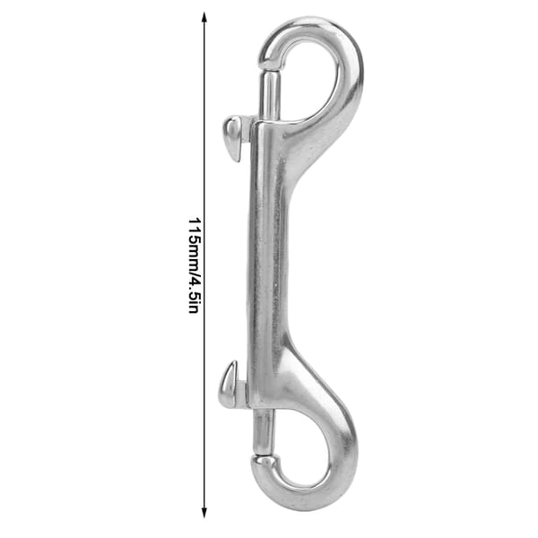 Fjær krok med dobbel spiss, 316 rustfritt stål, nøkkelringklips, 115 mm