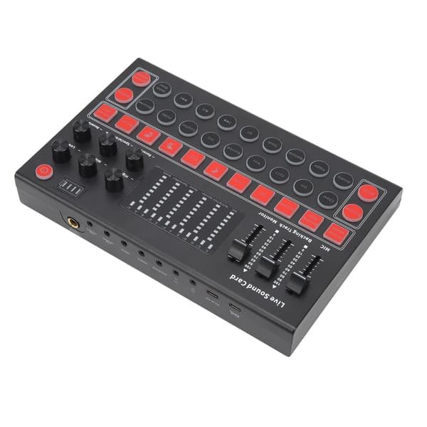 Bærbar stemmemodulator Live lydkort Mini 1200mAh 5V 1A til mobiltelefon PC bærbar tablet