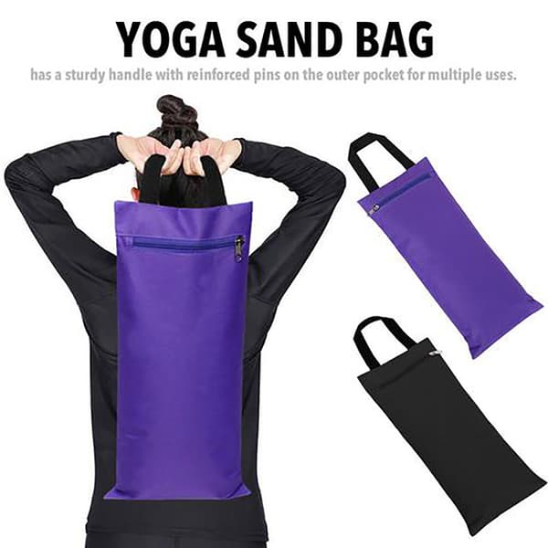 Sandsäck för yoga (ofylld) med vattentät innerpåse för stöd och vikt