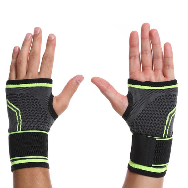 Armband med tryckrem för sportskydd och justerbart stickat stöd