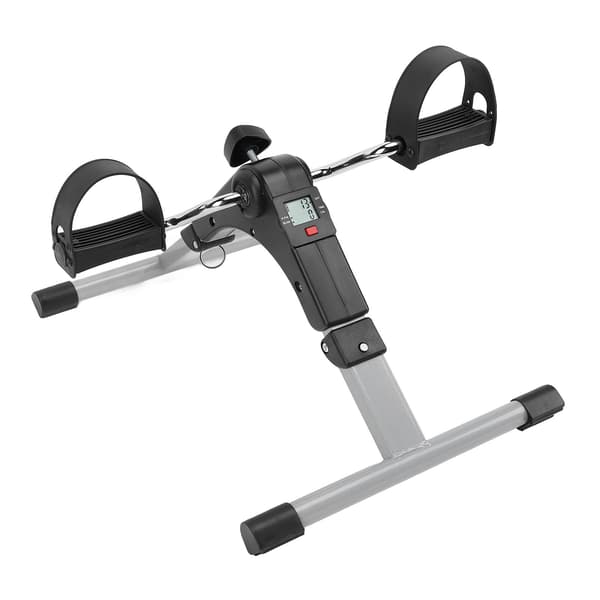 Mini sammenklappelig pedaltræner til under bordet med justerbar digital tæller