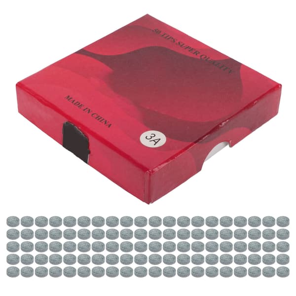 50 st/set Biljardköspetsar 14 mm Grått Läder 3A Elasticitet Utmärkt för Snooker Pool