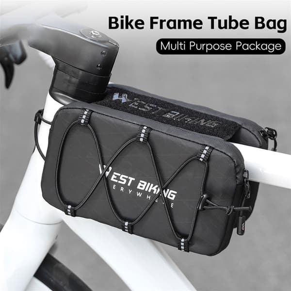 Cykelrammetaske Toprør 1L Polyester Quick Release til Mountain- og Landevejscykler