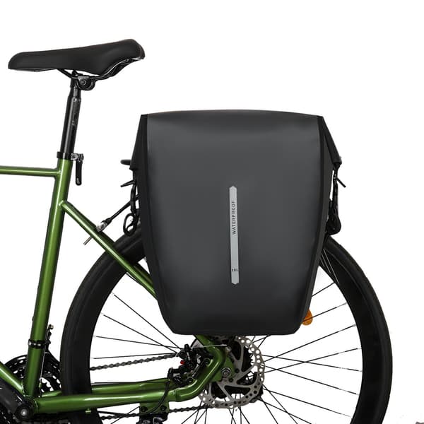 1 par vattentäta cykelväskor med justerbara fästen och reflekterande detaljer