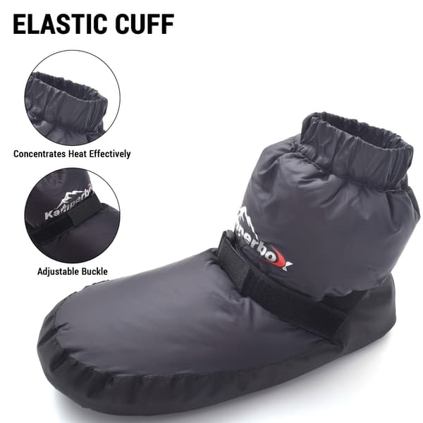 Koselige vanntette vinterdunsko med justerbar snøring for camping og backpacking, unisex
