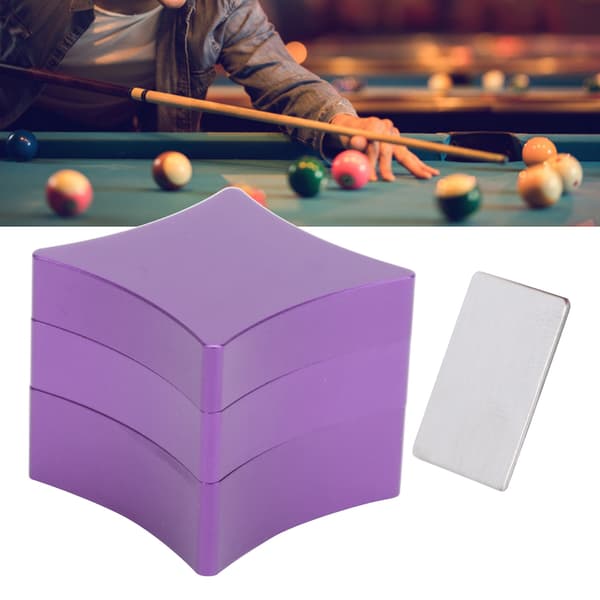 Aluminium Billard Kridtclips med Magnetisk Ring, Bærbar, til Pool og Billard, Lilla