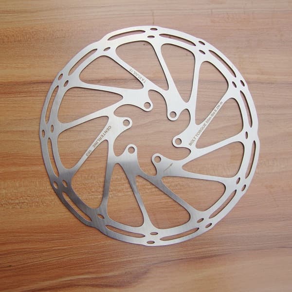 Letvægts, rustbestandig cykelbremseskive i rustfrit stål, 180 mm