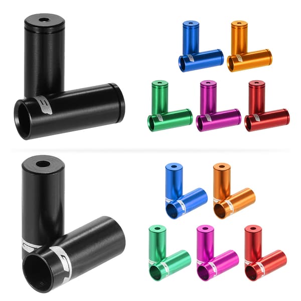 Sæt med 100 bremsekabelendestykker i aluminiumslegering 4mm/5mm til cykel