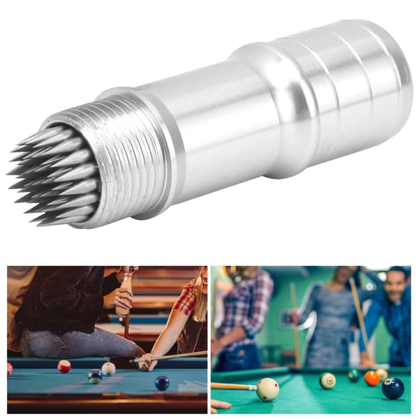 Poolkø-spids-punch med nøglering i aluminium, tilbehør, prikker, poolkø