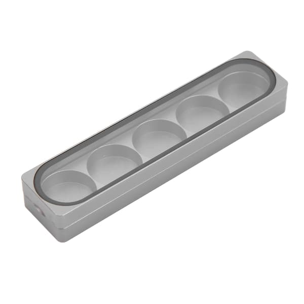 Køtuppbevaringsboks i aluminiumslegering med magnetisk lukking, 5 hull