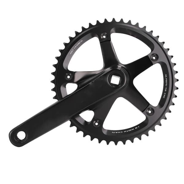 Cykelvevarmset 144 BCD 48T Enkelhastighet Aluminiumlegering Svart