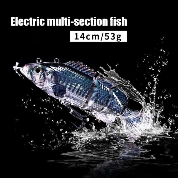 USB elektriskt fiskedrag med realistisk simrörelse, hållbart ABS-material, 14 cm 54 g