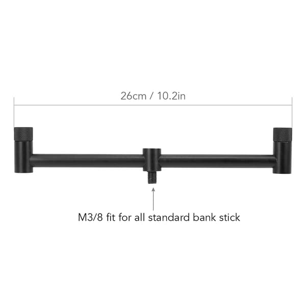 Fiskestangsholder Buzz Bar med M3/8 gevind, aluminiumslegering, 1/2 STK til bidalarm