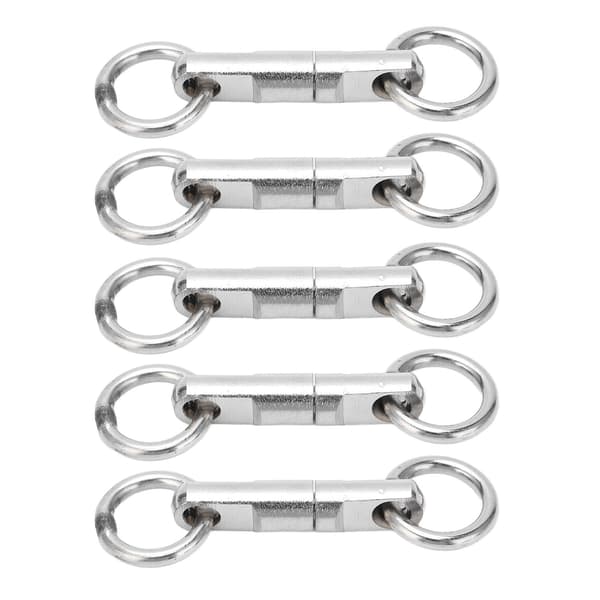 5 stk. rustfrit stål spinderingsleje krogforbinder fisketilbehør 7#