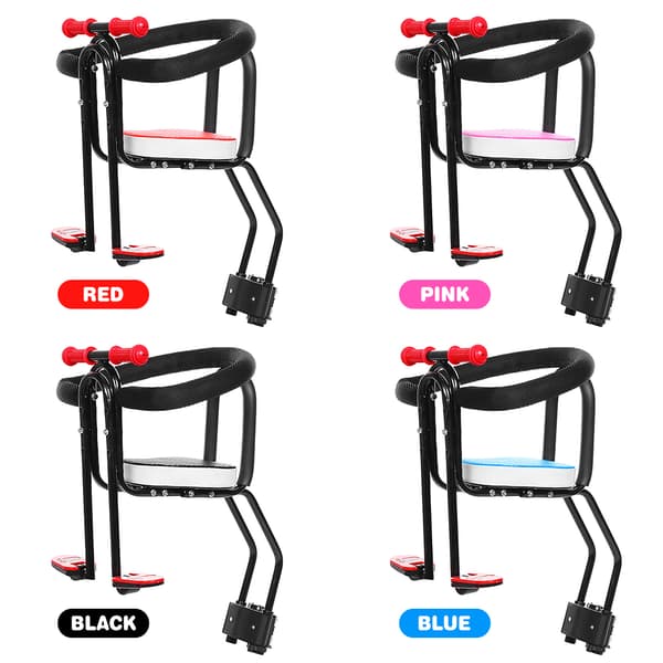 Främre cykelsits för barn 1-3 år (max 35 kg) med pedal och ryggstöd - Säker och bekväm