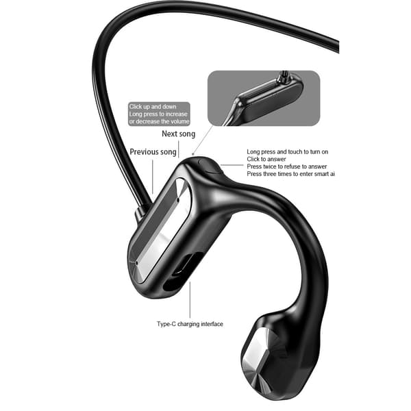 Trådløse knoglelednings Bluetooth 5.3 Open Ear Hovedtelefoner BL09 til Sport, Løb, Cykling, Vandring