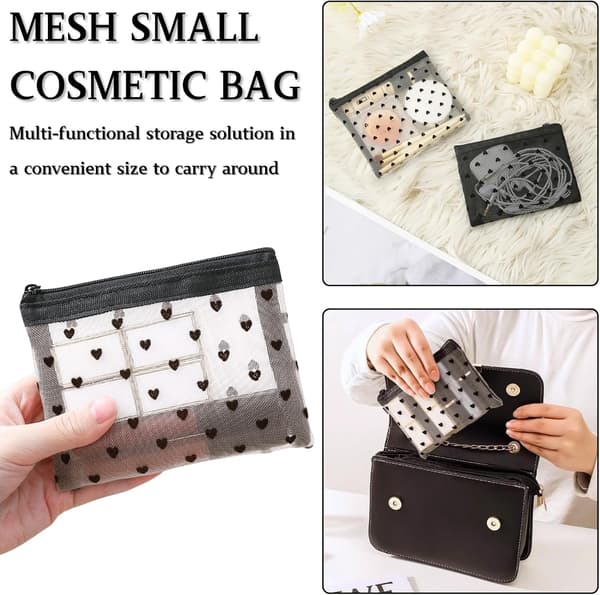 4 stk. mini makeuptaske, makeuptaske, vandtæt rejsetoilettaske til hverdagsbrug