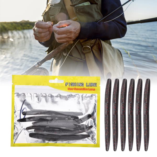 3-pakning myk silikon ormeformet agn 11cm 130g fisketilbehør #6