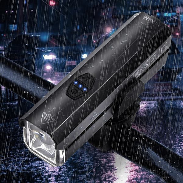 Oppladbar USB-C Vanntett LED Sykkellykt med 6 Moduser for Nattsykling