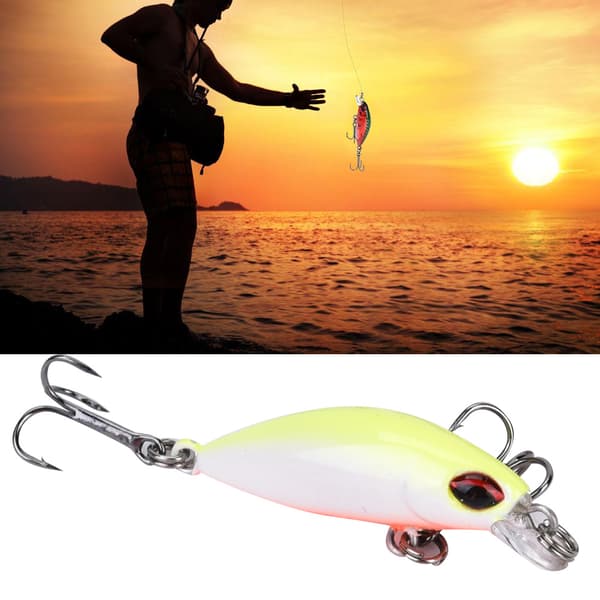 5 kpl Mini Minnow ABS-tekokaloja terävällä kolmihaarakoukulla - Kalastustarvike