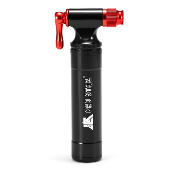 Kompakt CO2 Manuell Cykelpump Kompatibel med Presta Schrader Ventiler (Patron Ingår Ej)